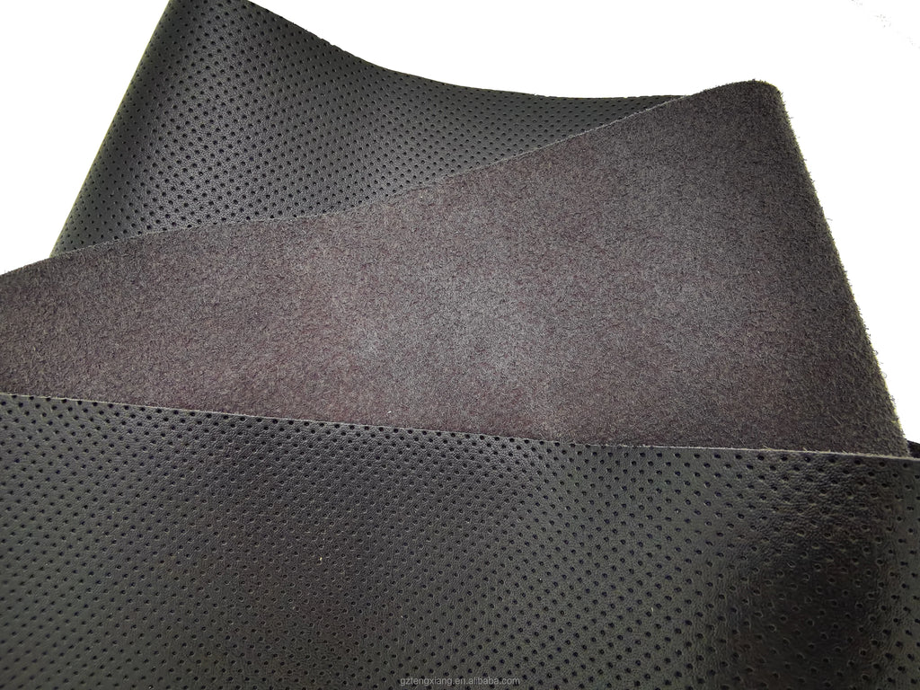 High Quality Eco-Friendly Waterproof Elastic PVC Leather Scratch Resistant Perforation Embossed Pattern Car Steering Wheel Seat