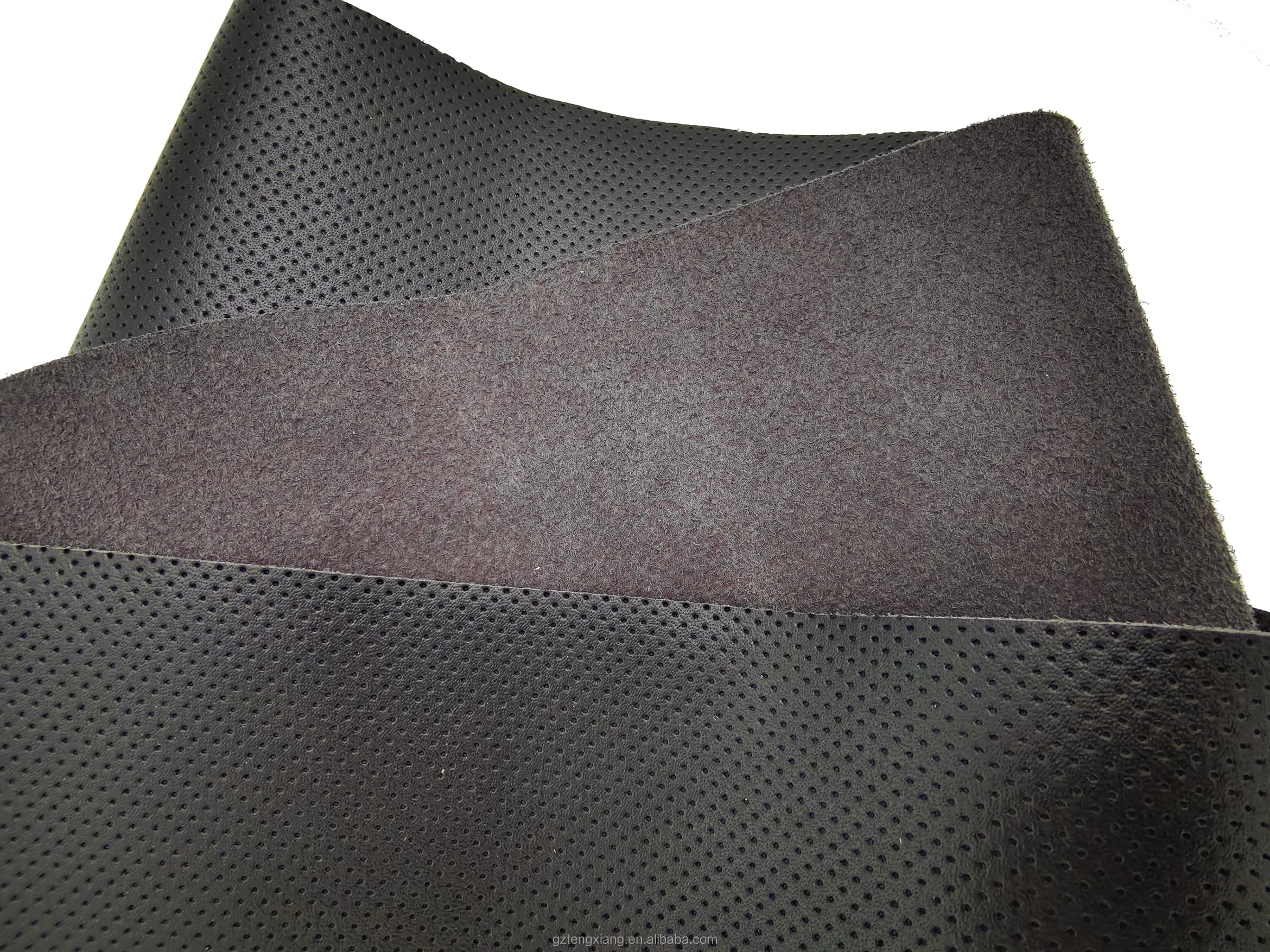 High Quality Eco-Friendly Waterproof Elastic PVC Leather Scratch Resistant Perforation Embossed Pattern Car Steering Wheel Seat