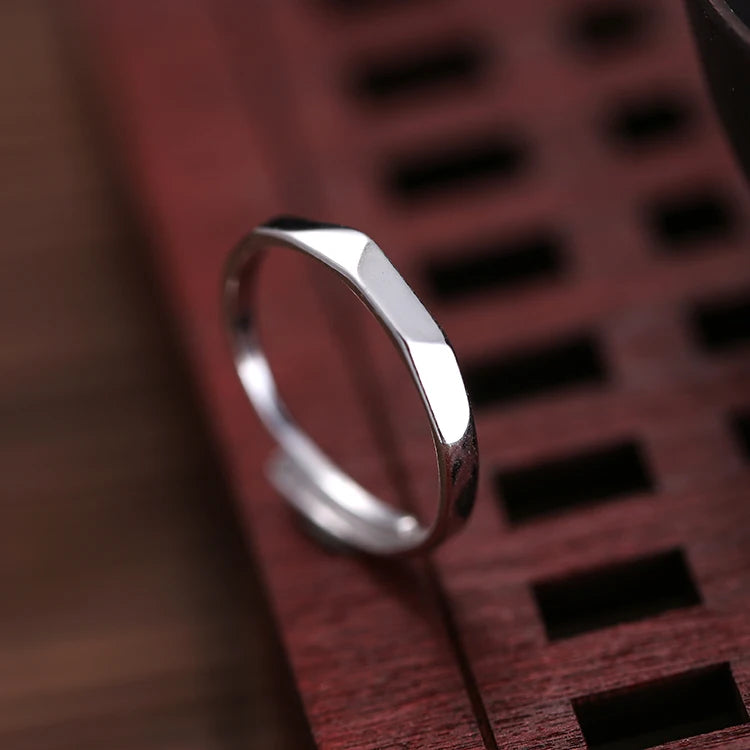 Wholesale Geometric Rhombus Platinum Plated Ring for Women Fashion Jewelry Adjustable Rings