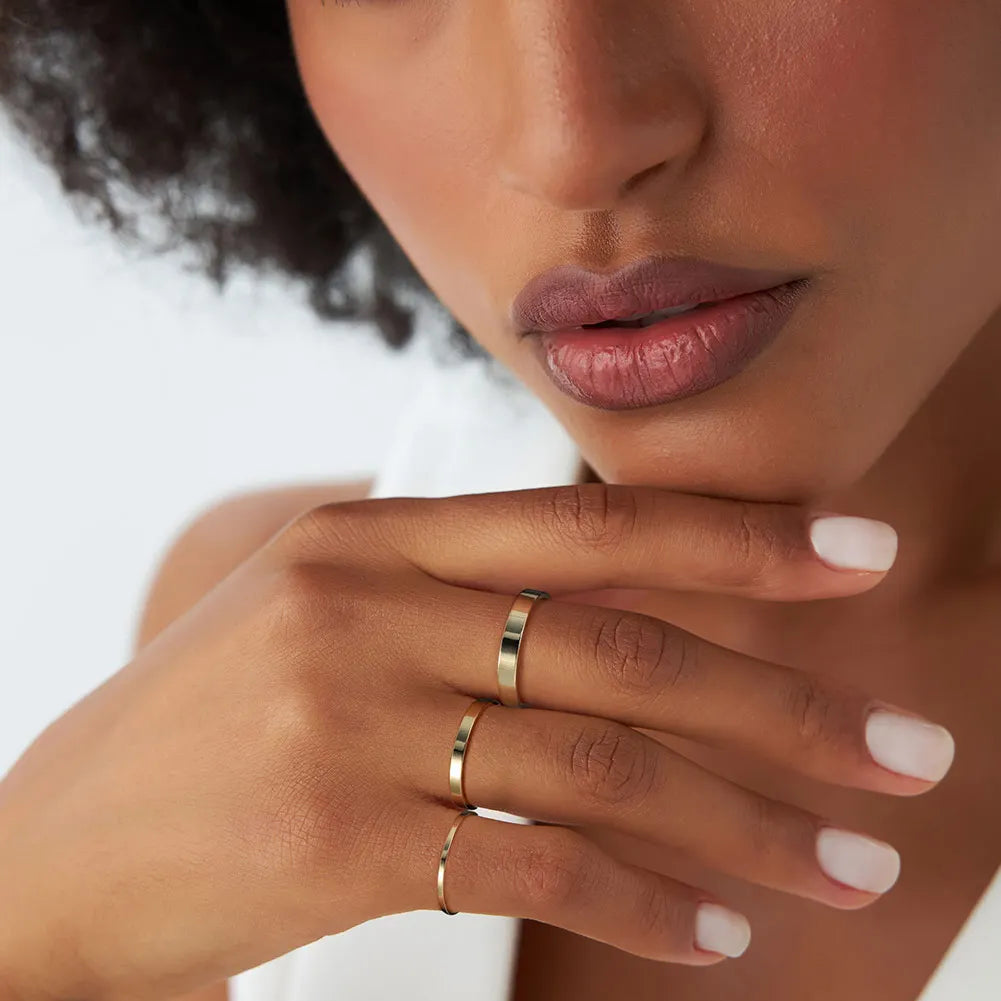 Rinntin APR33 -2 White Gold Flat Court Wedding Ring From 2mm Widths Classic Wedding 925 Silver Ring Mens & Ladies Rings