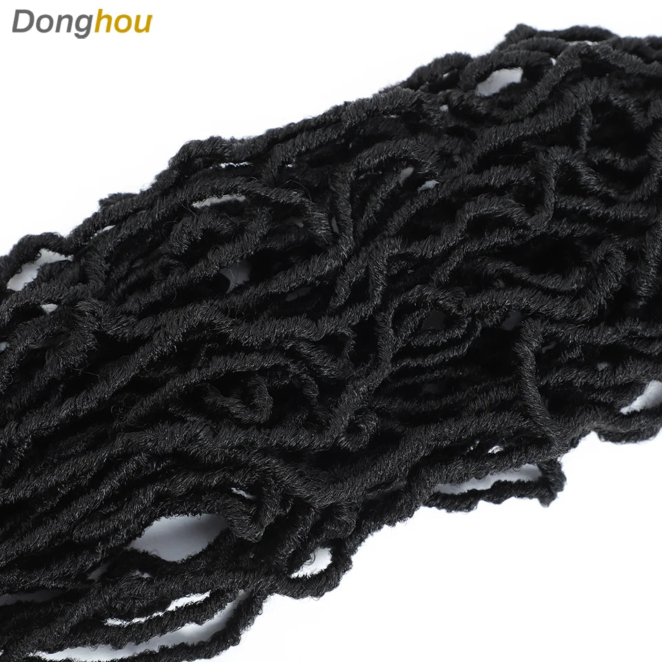 18”24”36” Mix Green New Faux Locs Crochet Hair Synthetic Curly Dreadlocks Hair Extensions Faux Cheveux Soft Locs Crochet Braids