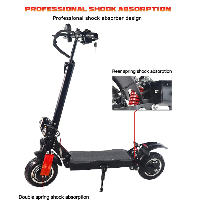 US Warehouse Chinese Made 48V 1200W*2 15.6Ah Battery Two Wheel Fast Electric Scooter Manufacturer All Terrain Scooters