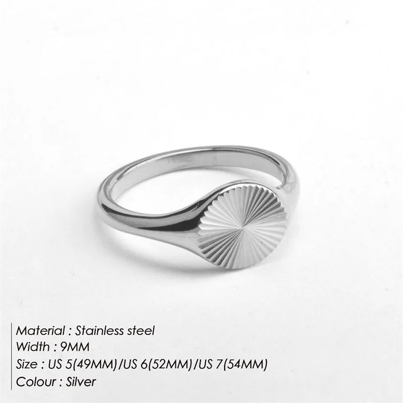 Wholesale High Quality Women's 18K Gold Plated Stainless Steel Jewelry Rings