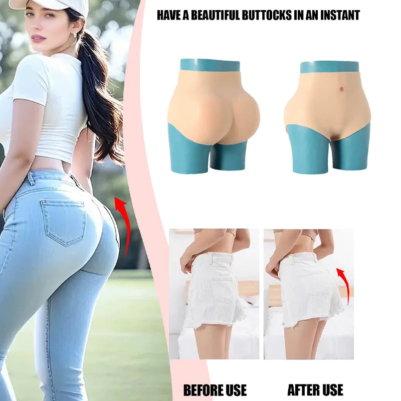 Silicone Bums Butt and Hips Triangles Buttock Pants Lift Buttocks Shaper Padded Pants Large Size Women's Underwear