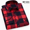 38-44 Quality Flannel Plaid Men Shirt Cotton Spring Autumn Casual Long Sleeve Dress Shirts Soft Comfort Slim Fit Button Down