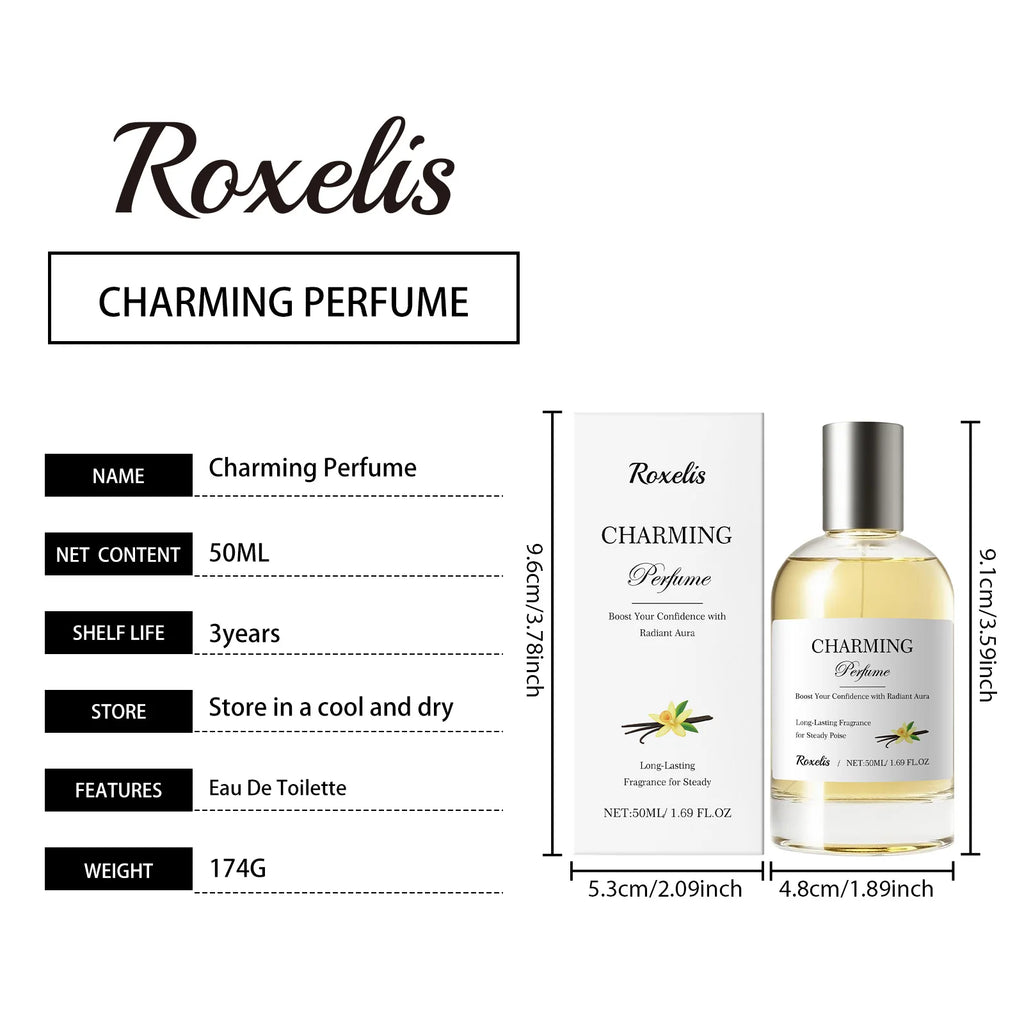 Charming Perfume Amber Vanilla Eau De Toilette US Warehouse Ships Fast Long Lasting Scent 50ml