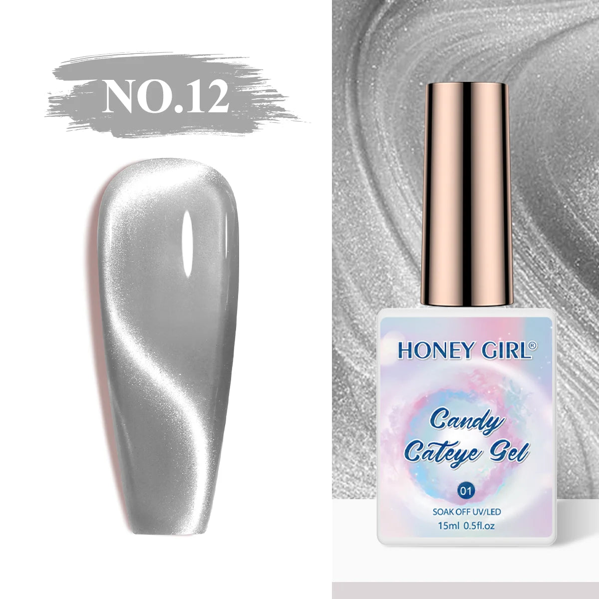 HONEY GIRL Moon Light Magnetic CatEye 24 Colors Jelly Gel Polish Set Wholesale 9d Crystal Uv Gel Nail Polish Cat Eye Gel Polish