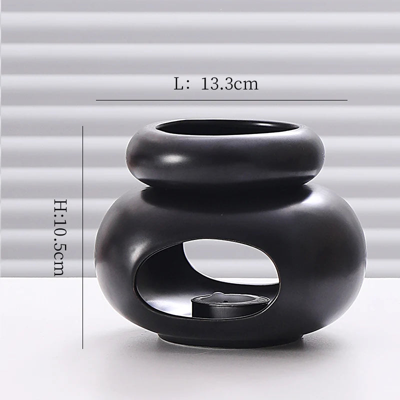 Newly Gift Sets Aroma Essential Warmer Aromatic Fragrance Lamp Perfume Wax Melt Burners Tealight Holder Ceramic Home Decoration
