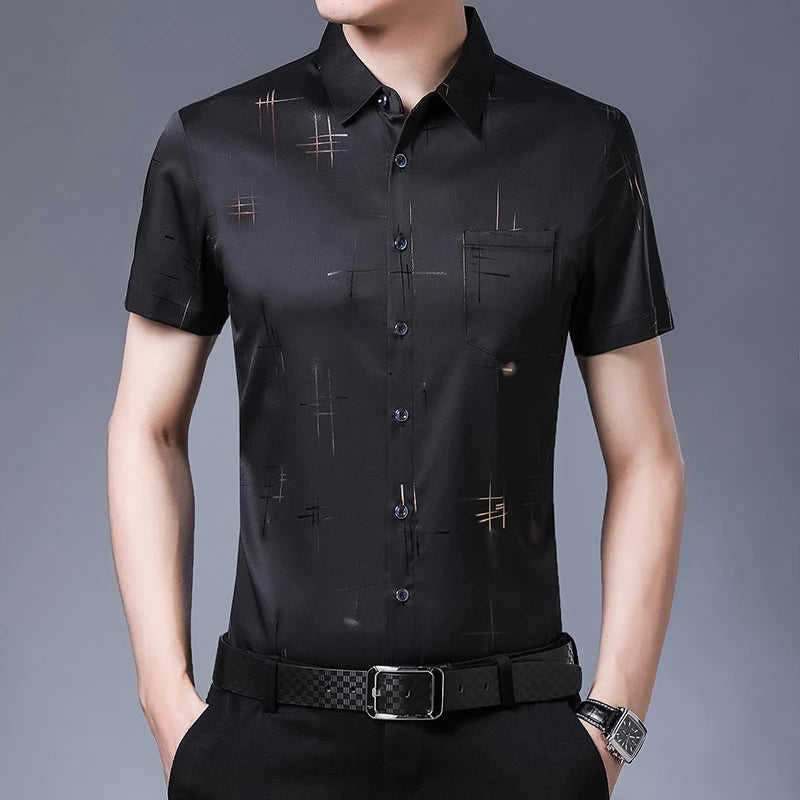 Wholesale Summer Satin Blouse Shirt New Arrival Floral Pattern Slim Fit Casual Style Anti-Wrinkle and Breathable Features