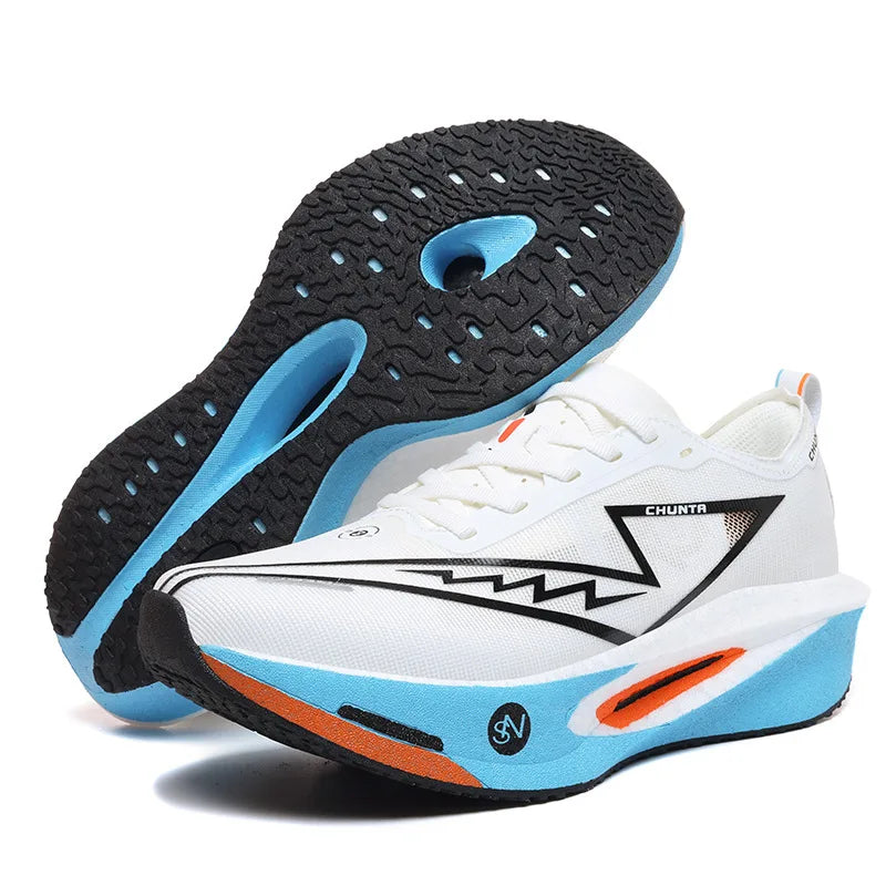 Marathon Running Shoes Summer Outdoor Comfortable Casual Fashion Trend Men's Women's Lace-Up Striped Mesh Upper Rubber Midsole