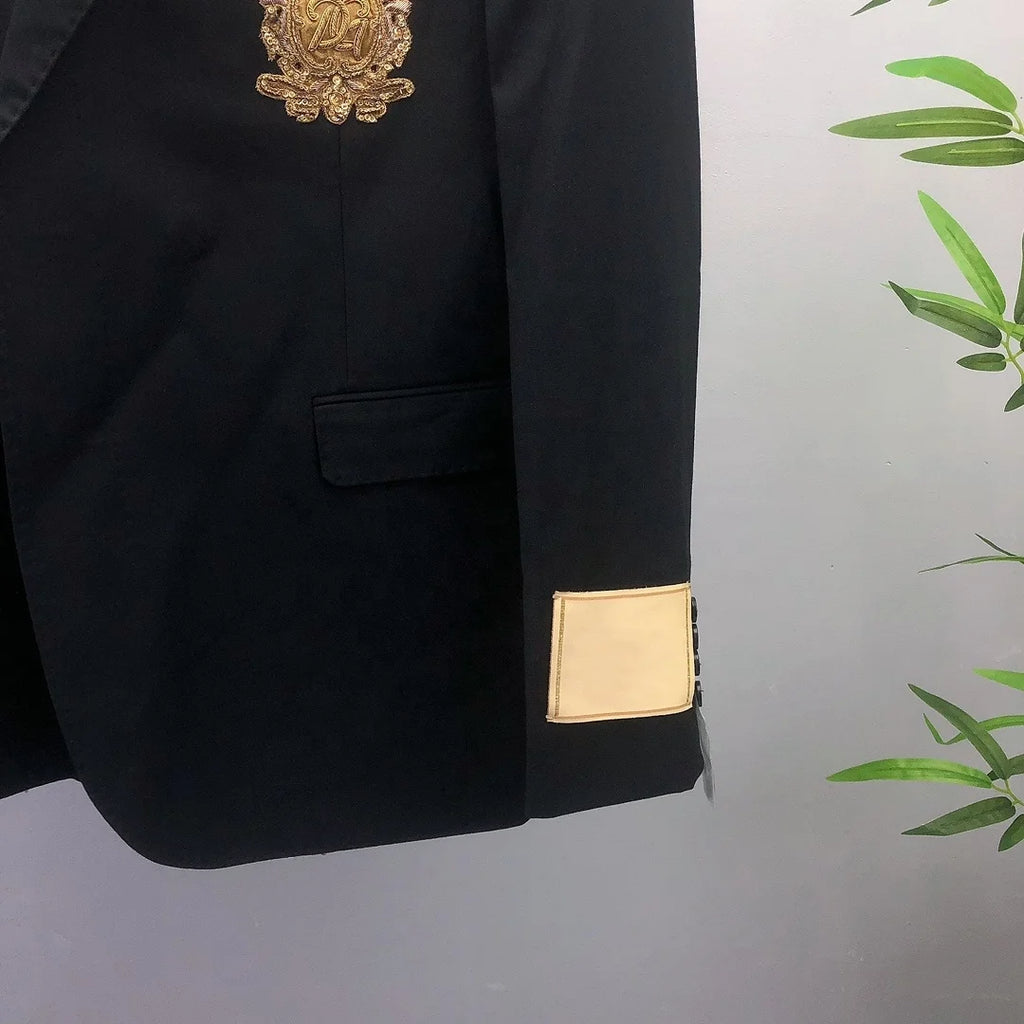 2024 Spring and Autumn New High Quality Fashion Men's Casual Suit Double Breasted Two Piece Set Men's Set
