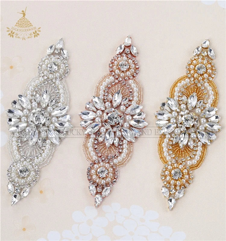 Bridal Belts With Diamond Crystals Wedding Sashes Rhinestone Bridal Belts Bead Sash Wedding Dress Accessories Belt