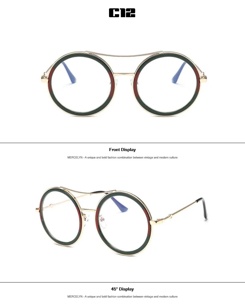 Luxury Round Two Tone Sunglasses For Ladies Sexy Classy Fashion Sun Glasses Stylish Designer Brand Eyewear