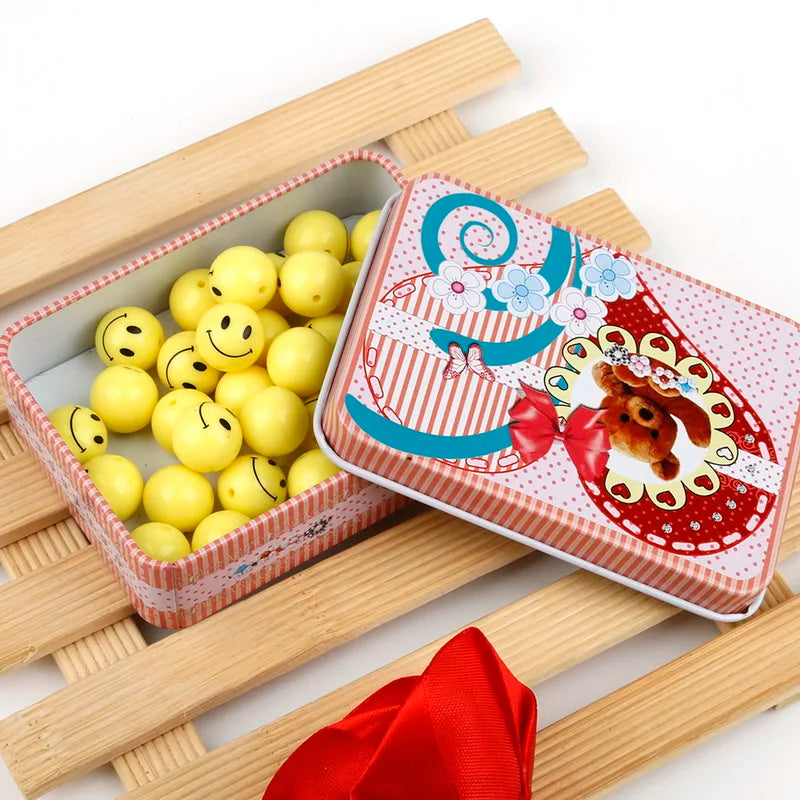 Mini Tin Metal Box Case for Candy Storage Small Metal Box Diy Coin Earrings Headphones Gift Box 9cm*6.5cm*2.5cm