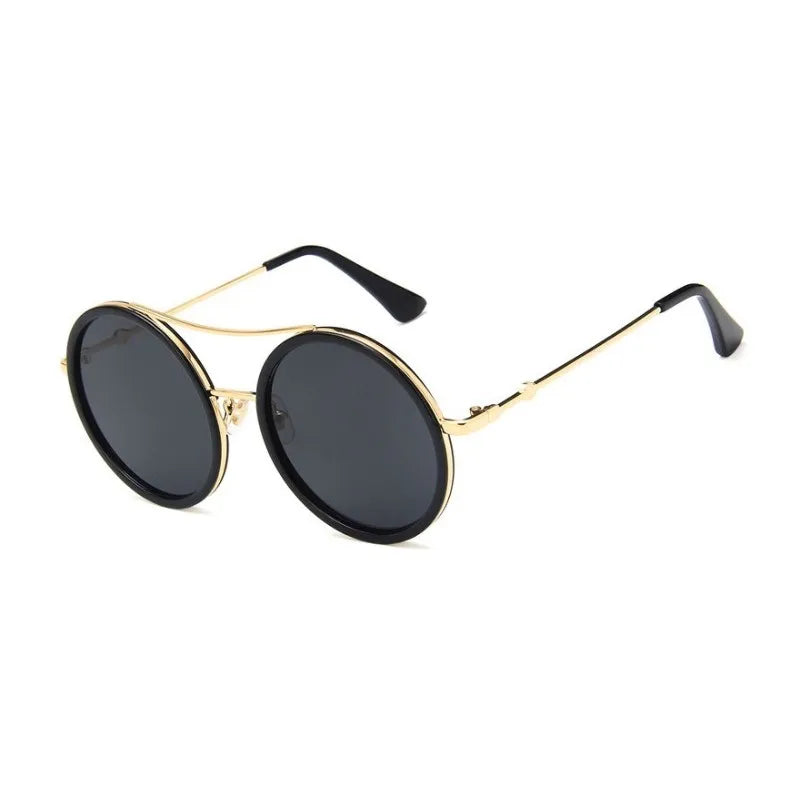 Luxury Round Two Tone Sunglasses For Ladies Sexy Classy Fashion Sun Glasses Stylish Designer Brand Eyewear