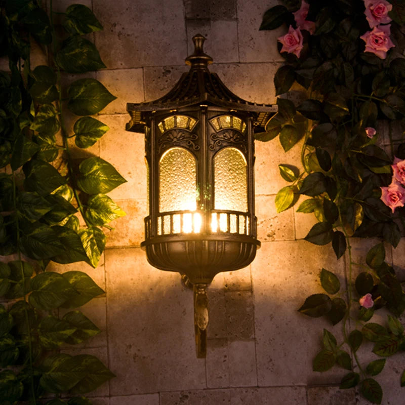 outdoor door balcony lamp waterproof garden light creative villa exterior wall sconce retro porch lighting