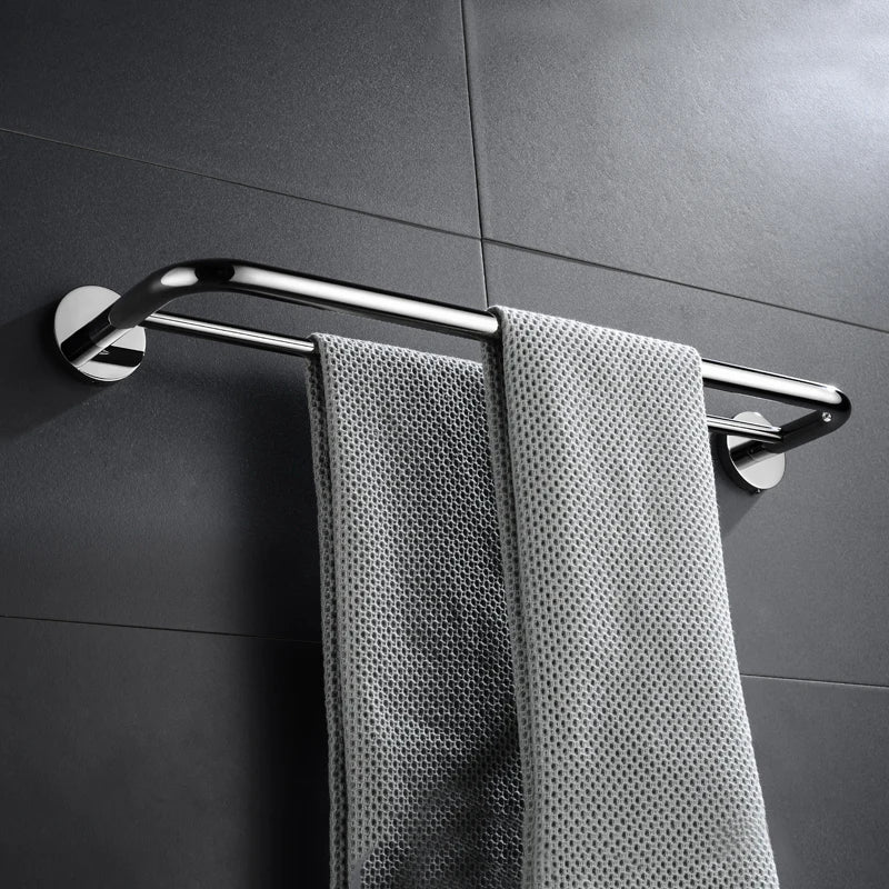 24" Double Towel Bars Stainless Steel 304 Towel Rack Wall Mounted Towel Holder 60CM Towel Rail