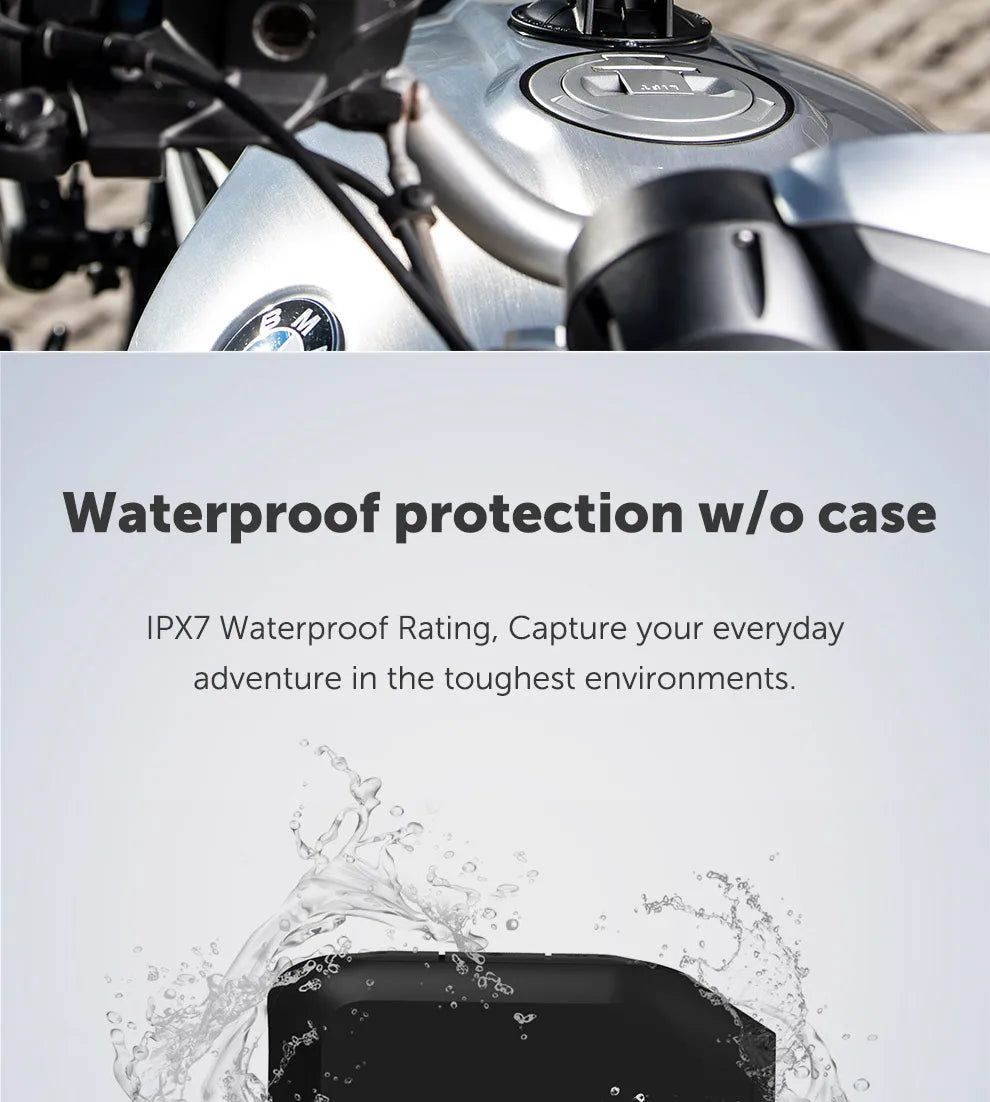 Drift Ghost XL Action Camera 1080P Sport Camera WiFi with Rotating Lens and Dash Cam Mode IPX7 Waterproof Motorcycle Helmet Cam