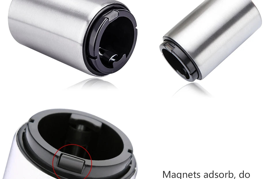 Automatic Beer Bottle Opener,Magnetic Stainless Steel Beverage Bottles Wine Openers Jar Opener Kitchen Gadgets Bar Supplies