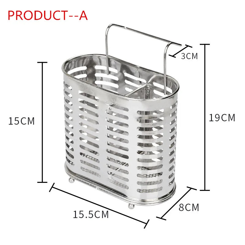 Kitchen Organizer Stainless Steel Dish Drainer Kitchen Tableware Storage Rack Chopsticks Spoon Fork Storage Holder For Kitchen