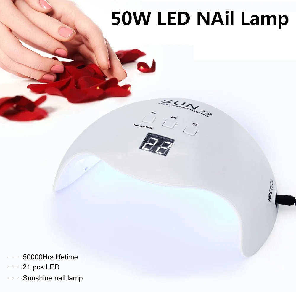 48W UV Nail 2021 Gel Polish Machine SUN X9 Cabins Fast Drying Light Mini Lampara Single Led Nail Cure Lamp