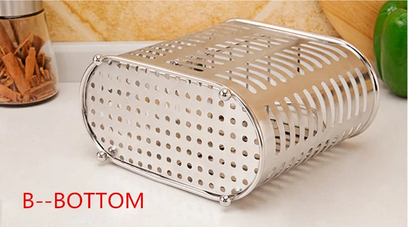 Kitchen Organizer Stainless Steel Dish Drainer Kitchen Tableware Storage Rack Chopsticks Spoon Fork Storage Holder For Kitchen