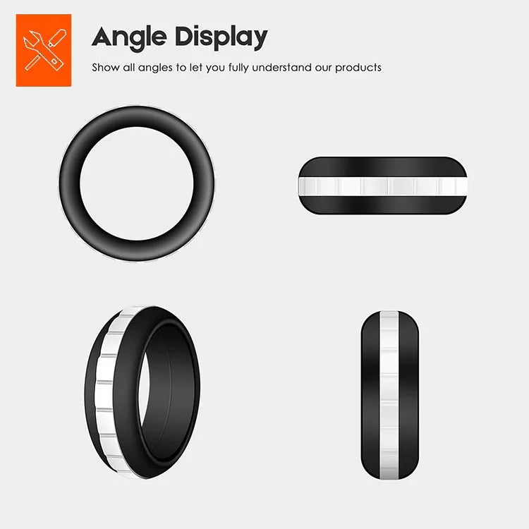 DIY Style Women Silicone Wedding Ring Thin Breathable Silicone Sports Rings for Men