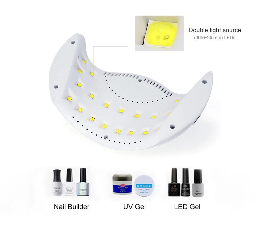 48W UV Nail 2021 Gel Polish Machine SUN X9 Cabins Fast Drying Light Mini Lampara Single Led Nail Cure Lamp