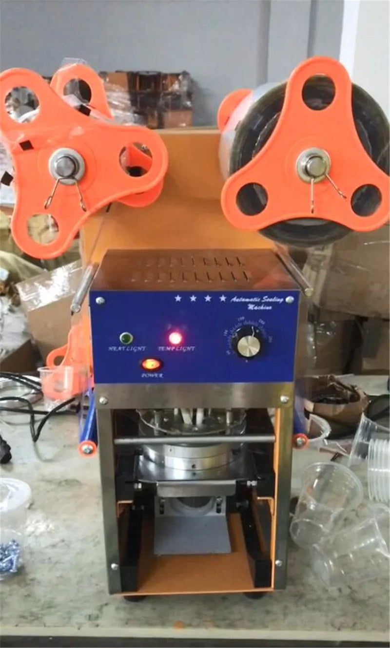 Automatic cup sealing machine for milk tea shop Bubble tea cup sealer Boba machine plastic cup sealer boba cup Capping machine