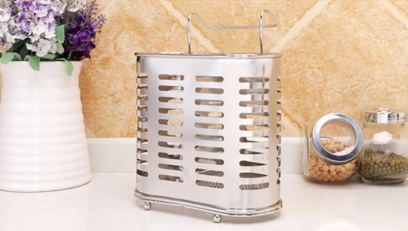 Kitchen Organizer Stainless Steel Dish Drainer Kitchen Tableware Storage Rack Chopsticks Spoon Fork Storage Holder For Kitchen