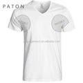 PATON Custom Plus Size Armpit Pads shields Micro Modal Sweatproof T-shirts for Men V Neck Sweat Proof Undershirt