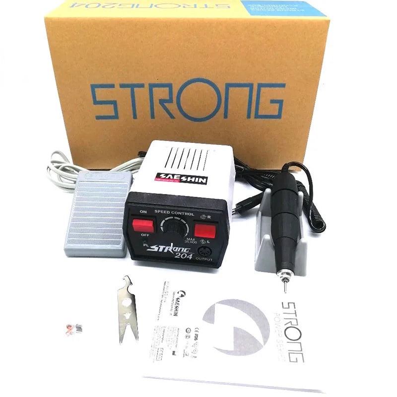 65W Electric Nail Drill Machine 35000rpm Strong 204 Electric Manicure Set Pedicure Machine Professional Nails Cutter Equipment