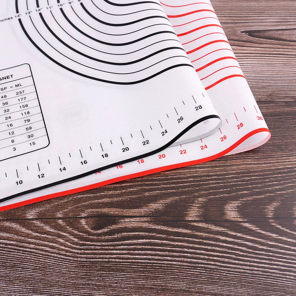 80/70/60cm Large Silicone Rolling Dough Mat Non-Stick Pizza Pastry Baking Mat Oven Sheet Liner Non-Slip Placemat Kitchen Gadgets