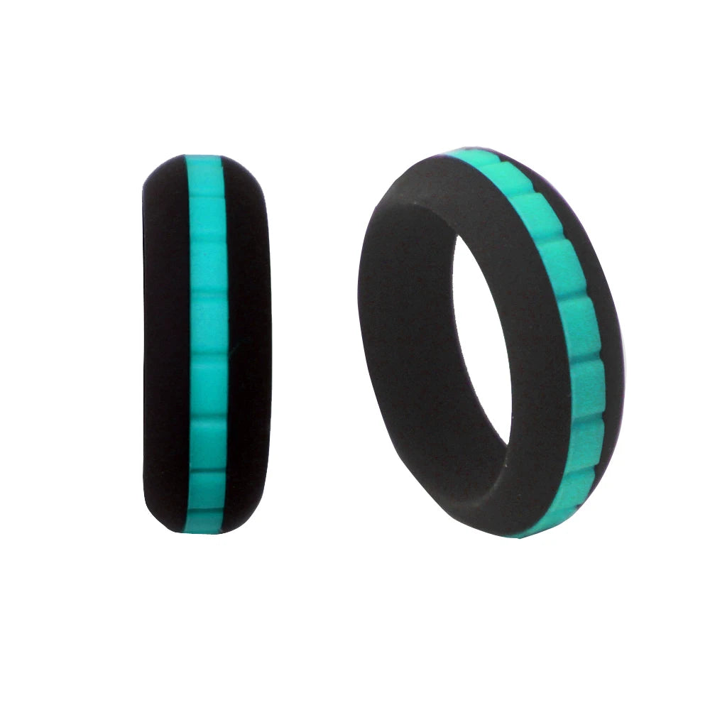 DIY Style Women Silicone Wedding Ring Thin Breathable Silicone Sports Rings for Men