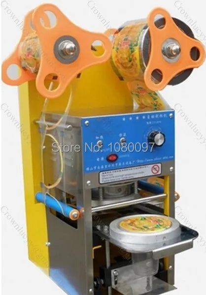 Automatic Milk Tea Cup Sealing Machine Full Automatic Bubble Tea Machine For 90/95mm PP/PE/PC Milk Tea Cup Seale