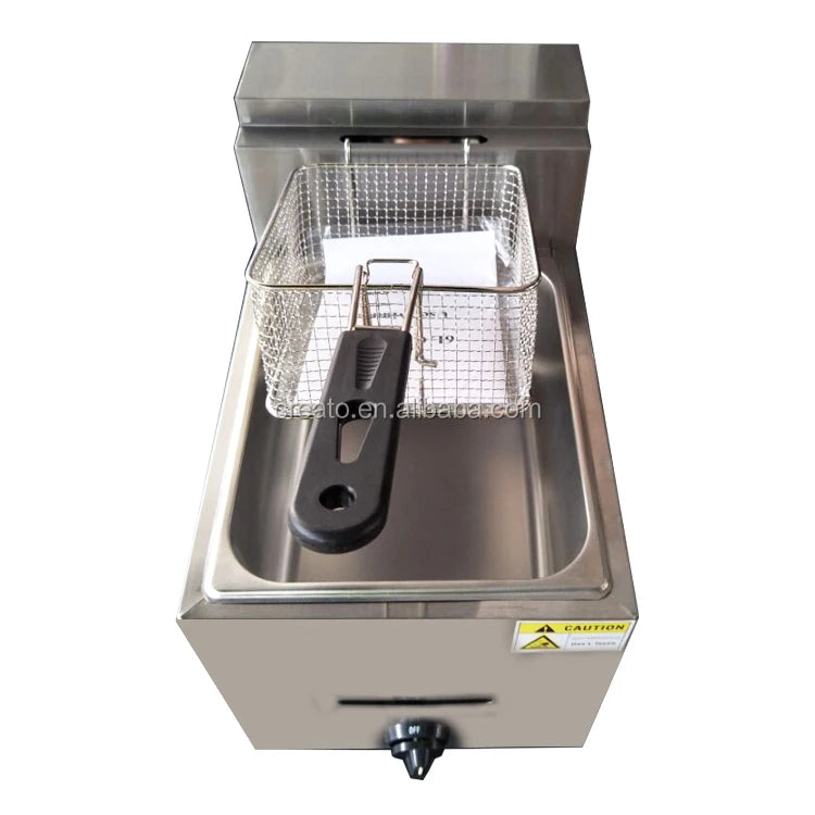 Single tank Tornado Potato Gas Deep Fryer