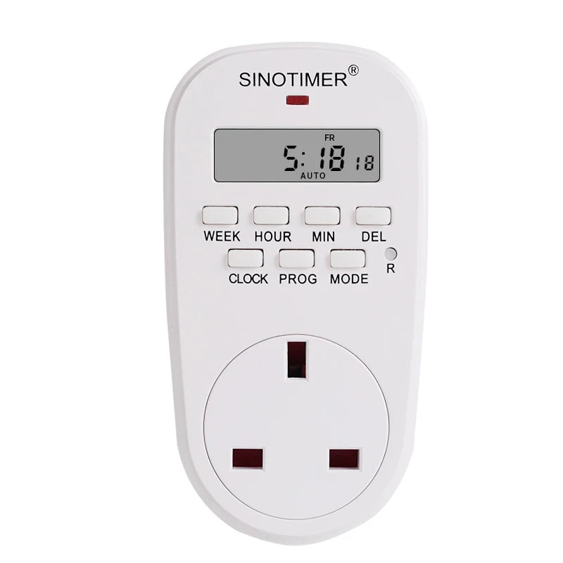 EU Plug Outlet Electric Digital Socket with Timer Socket Timer Plug 220V Time Control 7 Days Programmable Timer Switch Countdown