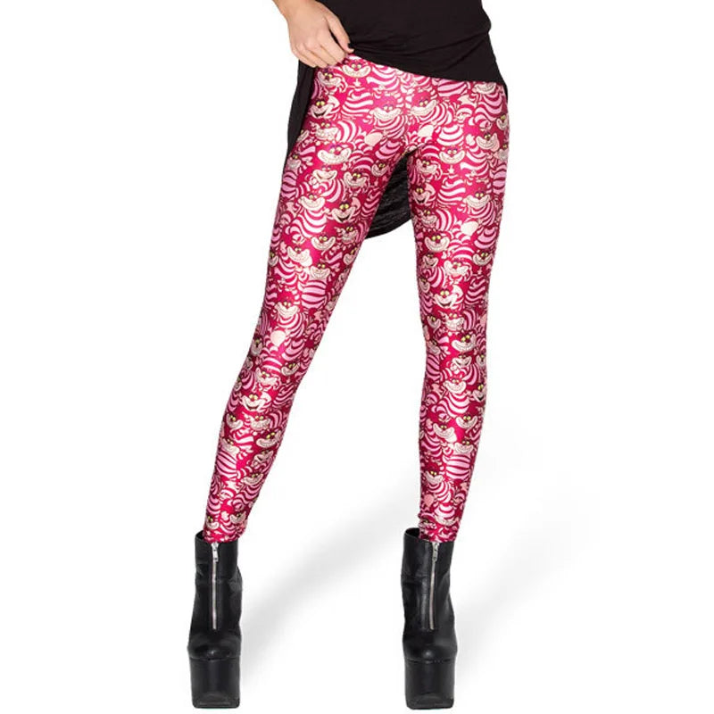Summer Women Mermaid Printed Galaxy Leggings Animal Donald Duck Cartoon Characters  Legging Pants Black Milk Leggins G L-1467