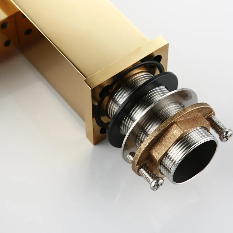 Smesiteli Bathroom Faucet Solid Brass Square Style Polished Gold Finish Bidet Single Lever Mixer Water Tap Bidet Fitting Taps