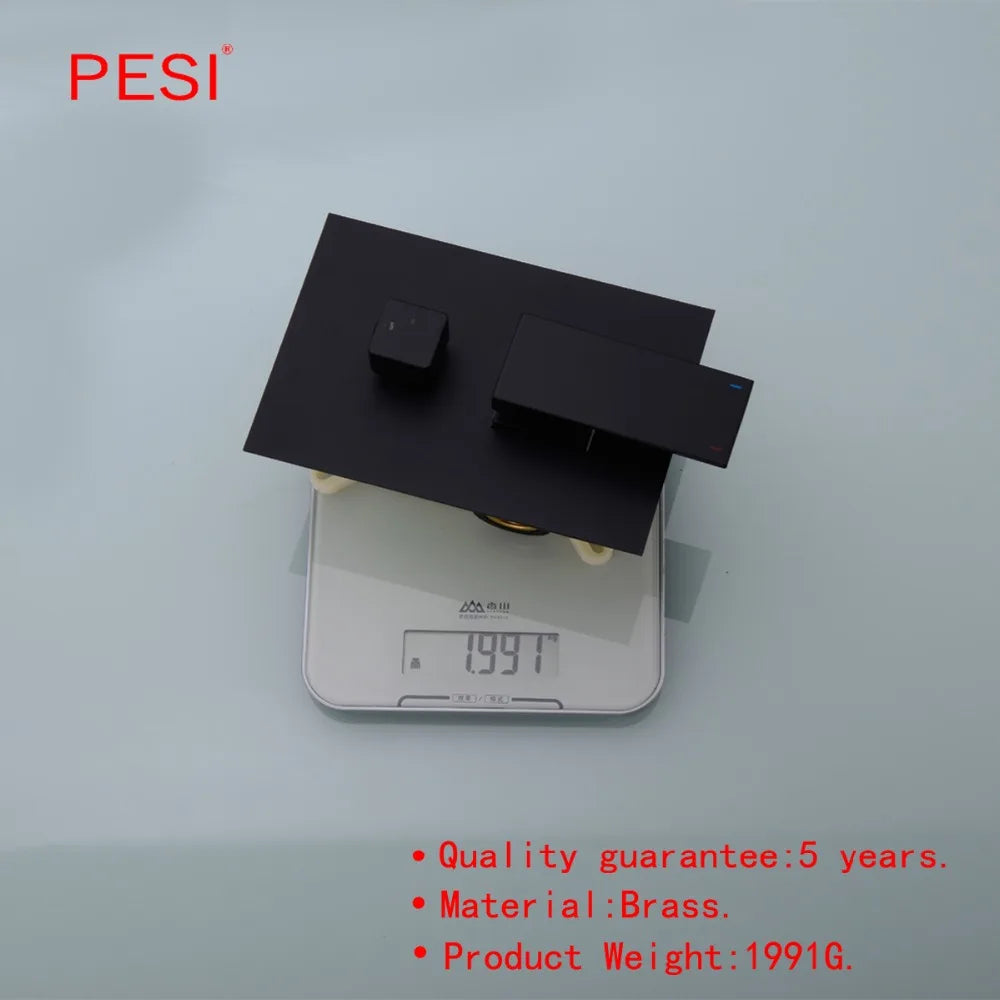 All Brass Shower Faucet Mixing Valve 1/2/3 Ways Concealed Easy-mount Box Brass Concealed Valve Wall Mount Wholesale Mate Black
