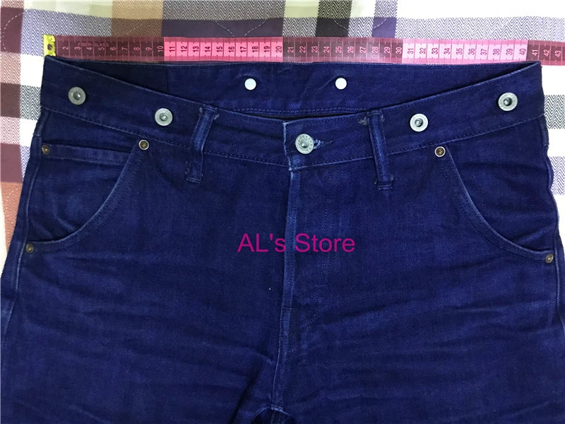 DN-0002 Vintage 14 Oz Indigo Selvage Stylish Trousers Mens Casual Chino Raw Denim Jean Pants Size 28-42