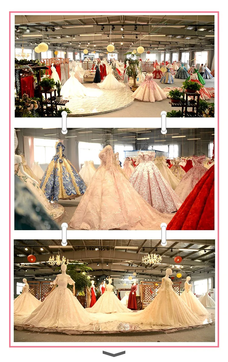 Princess Off Shoulder 3d Flower Ball Gown Wedding Dresses RL322