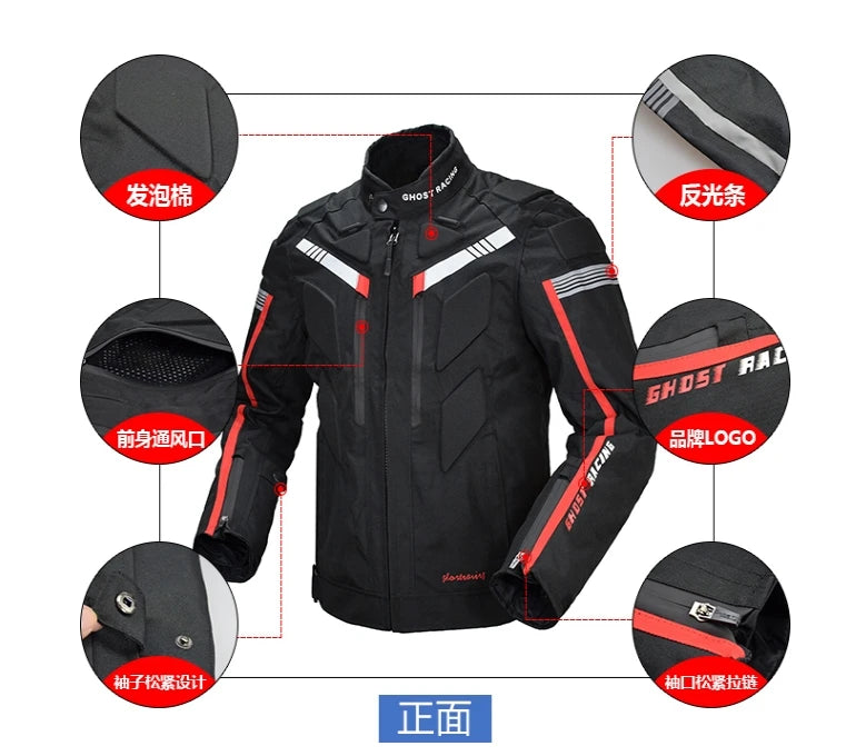 four season cotton knight clothing cycing biker jacket motorcycle road jacket off-road motorbike racing suit have protection