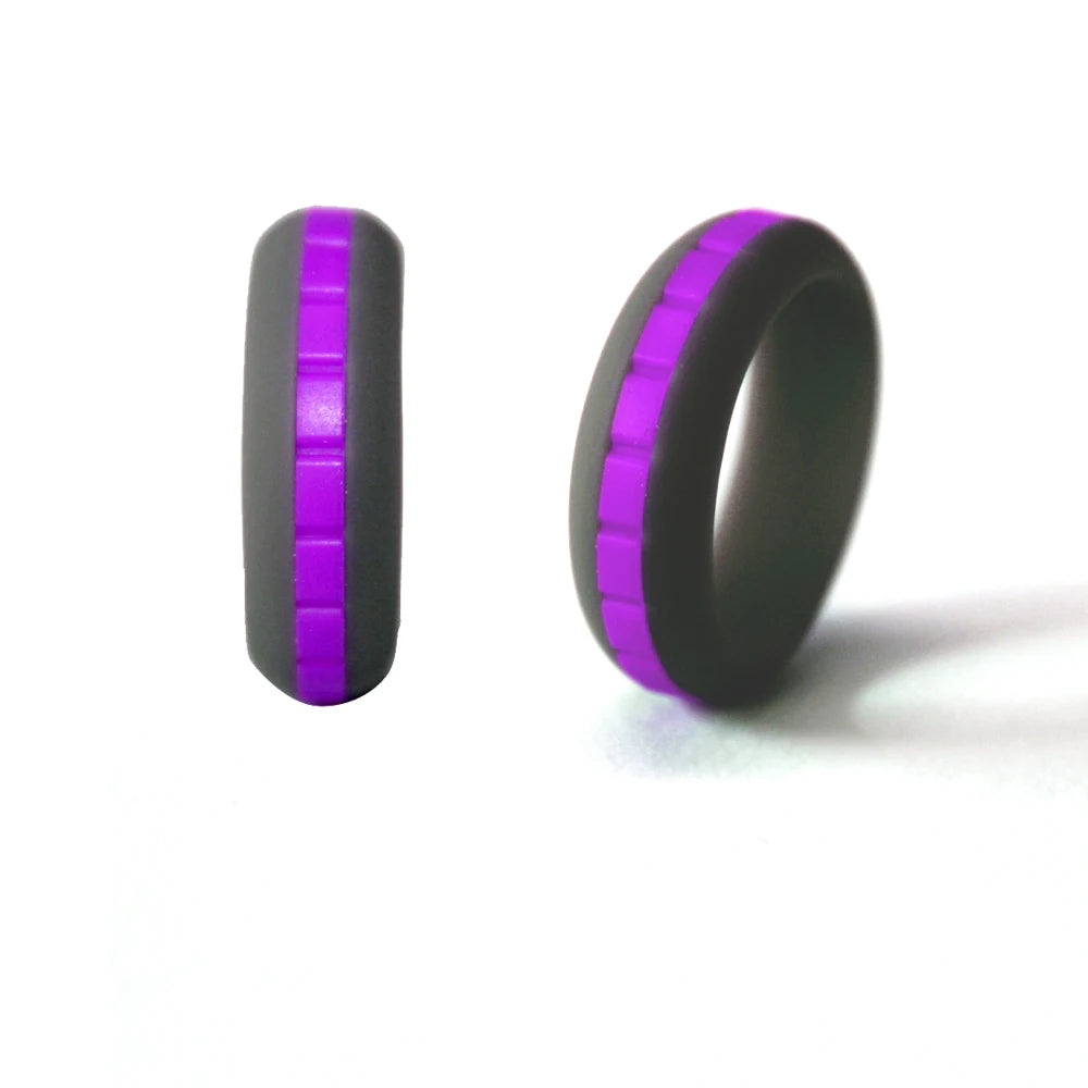 DIY Style Women Silicone Wedding Ring Thin Breathable Silicone Sports Rings for Men