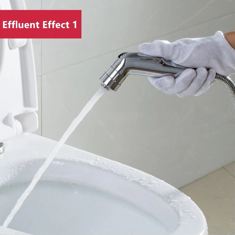 1pc Portable Bidet Sprayer Shattaf Toilet ABS Shower Spray Ass Tail Anal Cleaning Double Mode Bidet Hand Held Thread G1/2'