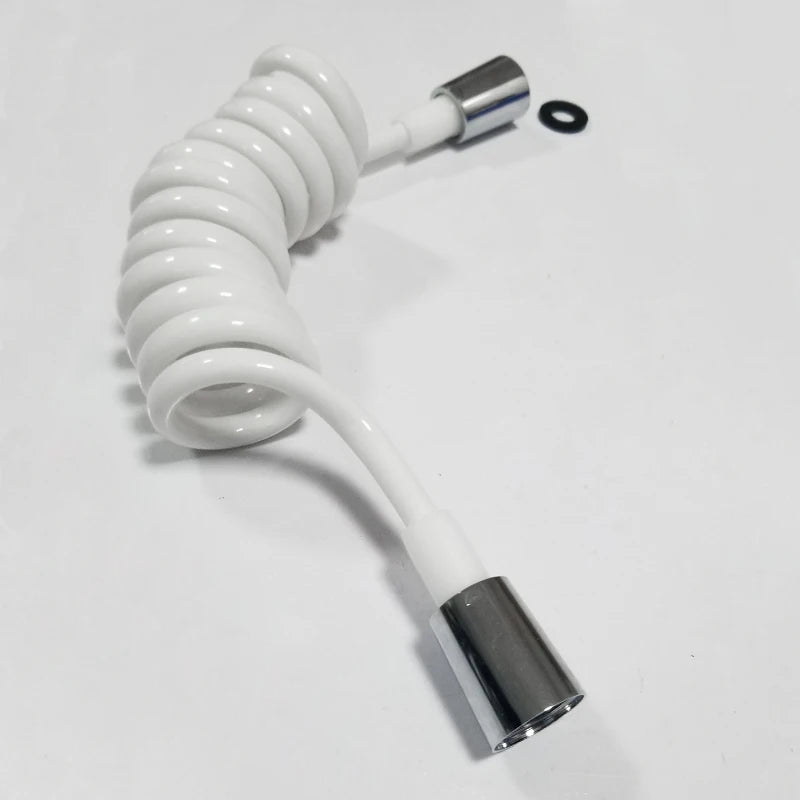 High Quality Gloss White Style Spring Shower Hose Toilet Bidet Spray Connect Pipe PVC Telephone line Style 150cm/200cmm