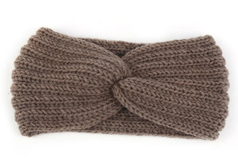 Women Headband Solid Color Elastic Hair Bands Twisted Knitted Turban Headwrap  Winter Girls Hairband Fashion Hair Accessories