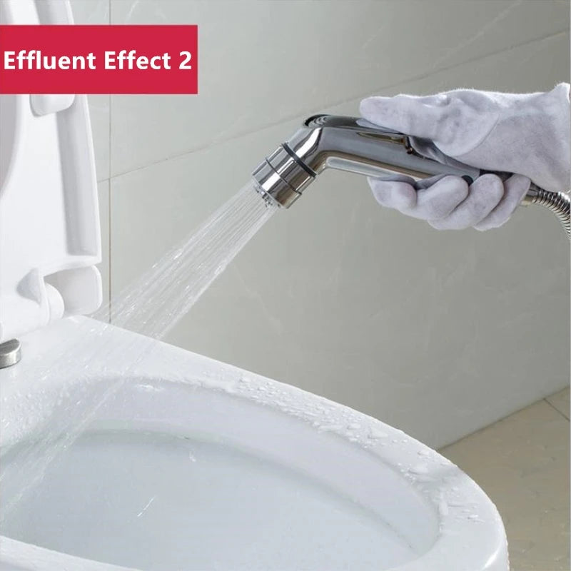 1pc Portable Bidet Sprayer Shattaf Toilet ABS Shower Spray Ass Tail Anal Cleaning Double Mode Bidet Hand Held Thread G1/2'