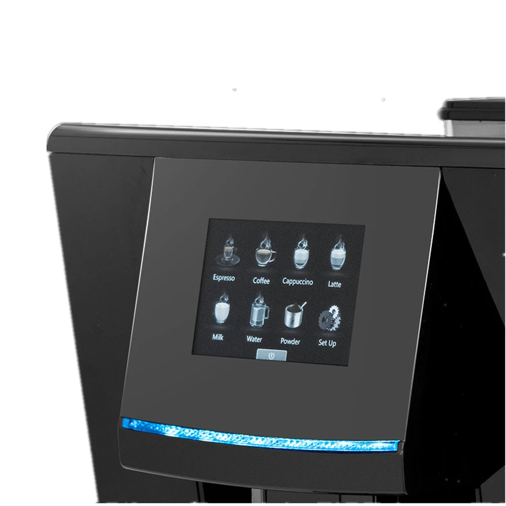 Touch Screen Coffee Bean Powder Brewing Milk Foam Black  Cappuccino Latte Espresso Fully Automatic  Coffee Maker  Machine