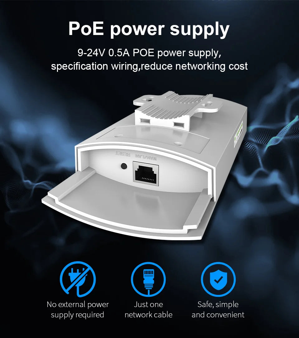 COMFAST 300Mbps 2.4GHz Outdoor CPE Wifi Router WiFi Access Point Wireless Bridge Range Wifi Extender Wifi Repeater For IP Camera